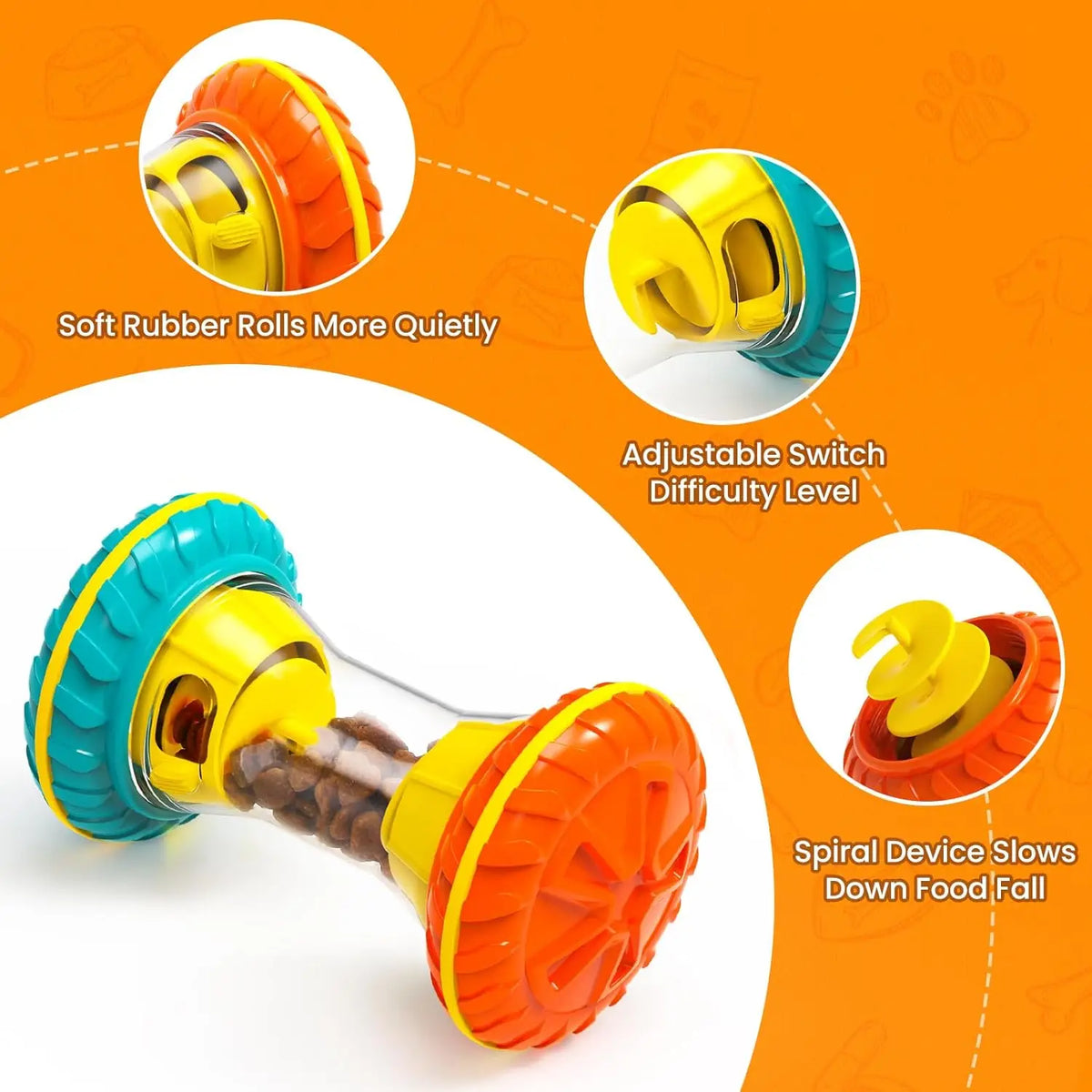 Interactive Dog Puzzle Feeder – Treat Dispensing Enrichment Toy