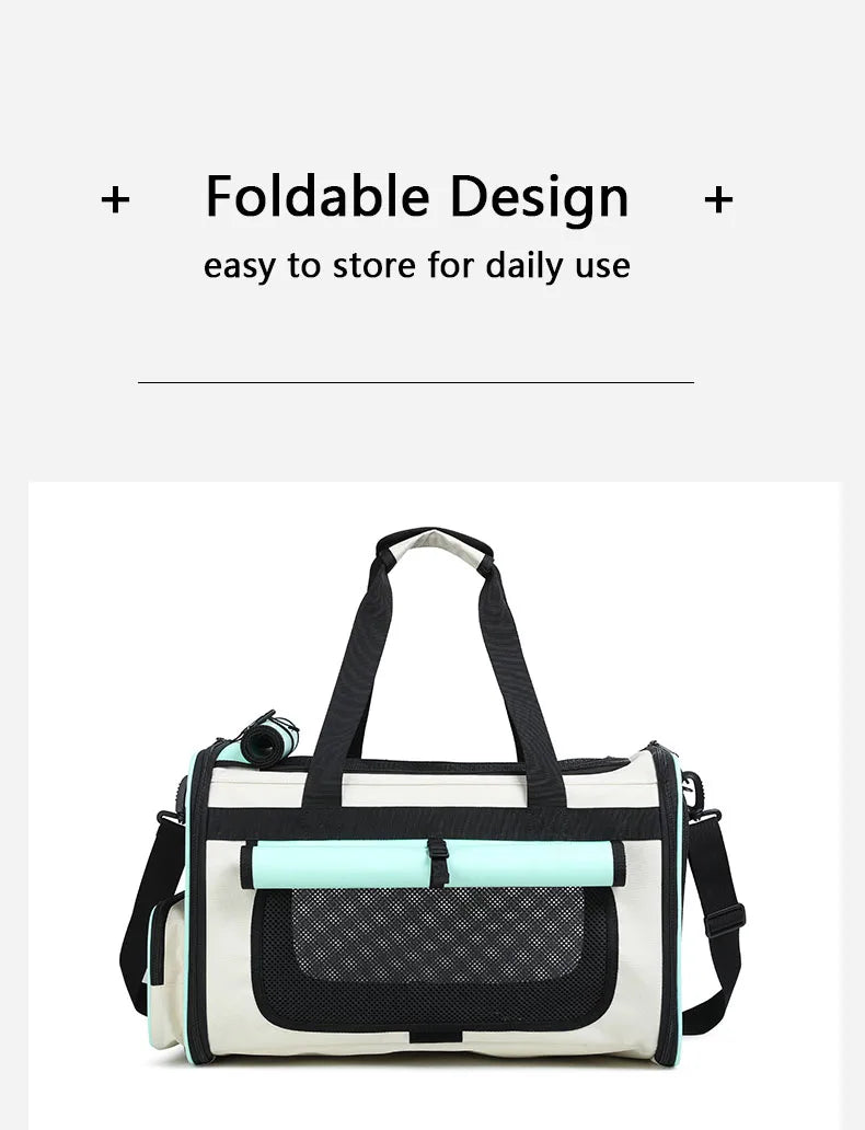 Sac de transport pliable pour animaux de compagnie — Grande valise de voyage détachable