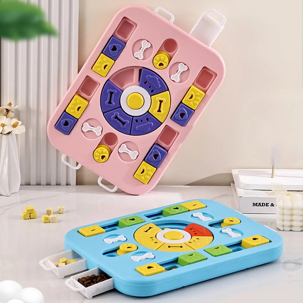 Interactive Puzzle Feeder Bowl - Slow Eating IQ Training Toy for Dogs & Cats