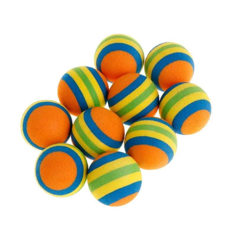 Colourful EVA Foam Cat Toy Balls – Pack of 10