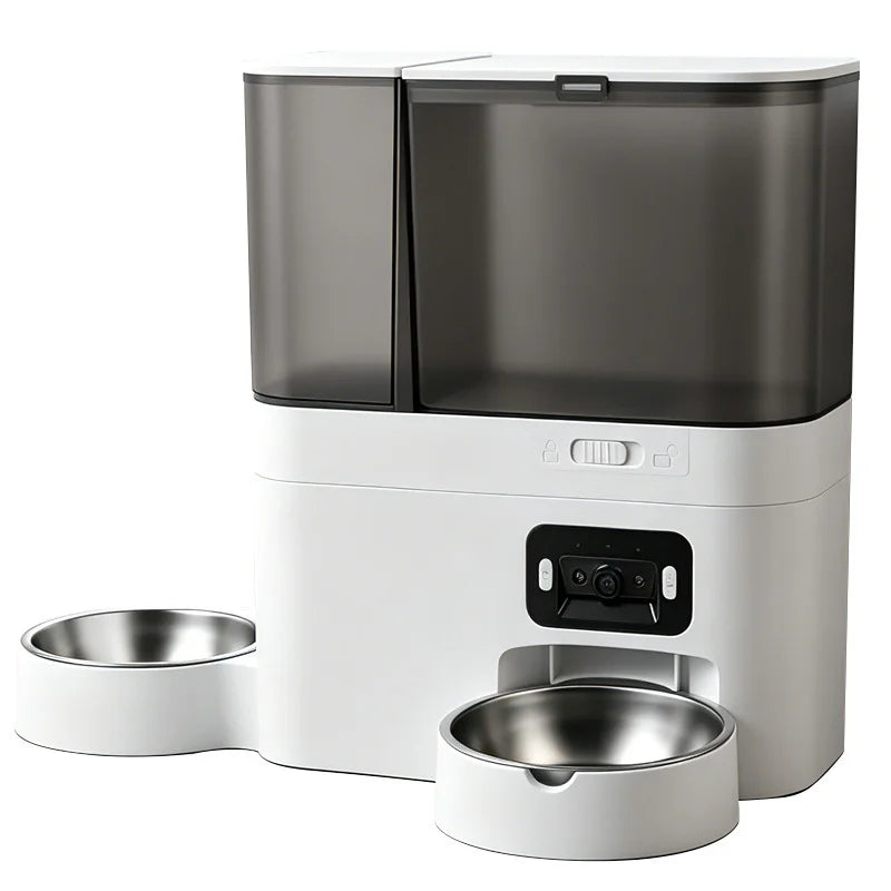 2-in-1 Smart Pet Feeder & Water Dispenser with WiFi Camera & App Control
