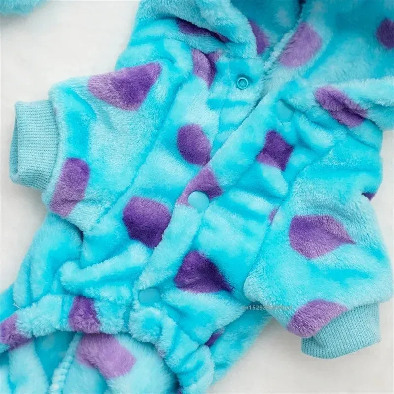 Combinaison Chien en Velours Côtelé Doux - Vêtements Chaleureux pour Animaux de Compagnie en Hiver