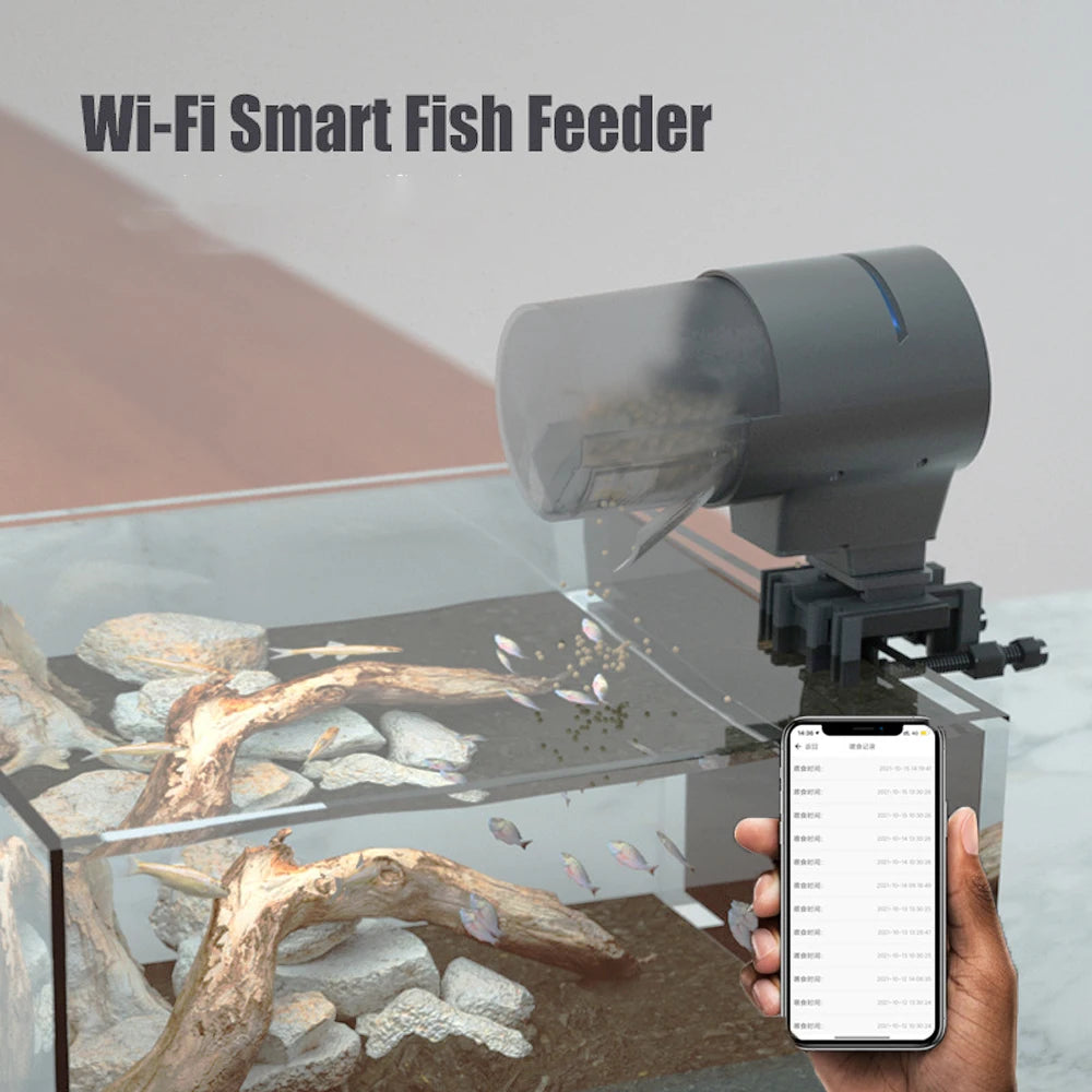 Wifi Fish Feeder Organ Smart Control Aquarium Tank Automatic Feeding Device Timing Fishing Equipment Accessories