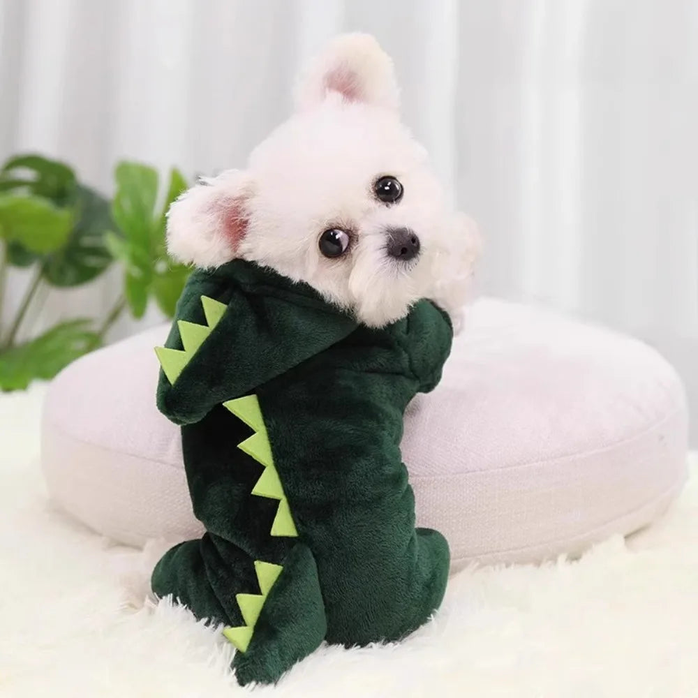 Dinosaur Cosplay Hoodie & Warm Jacket for Small & Medium Dogs