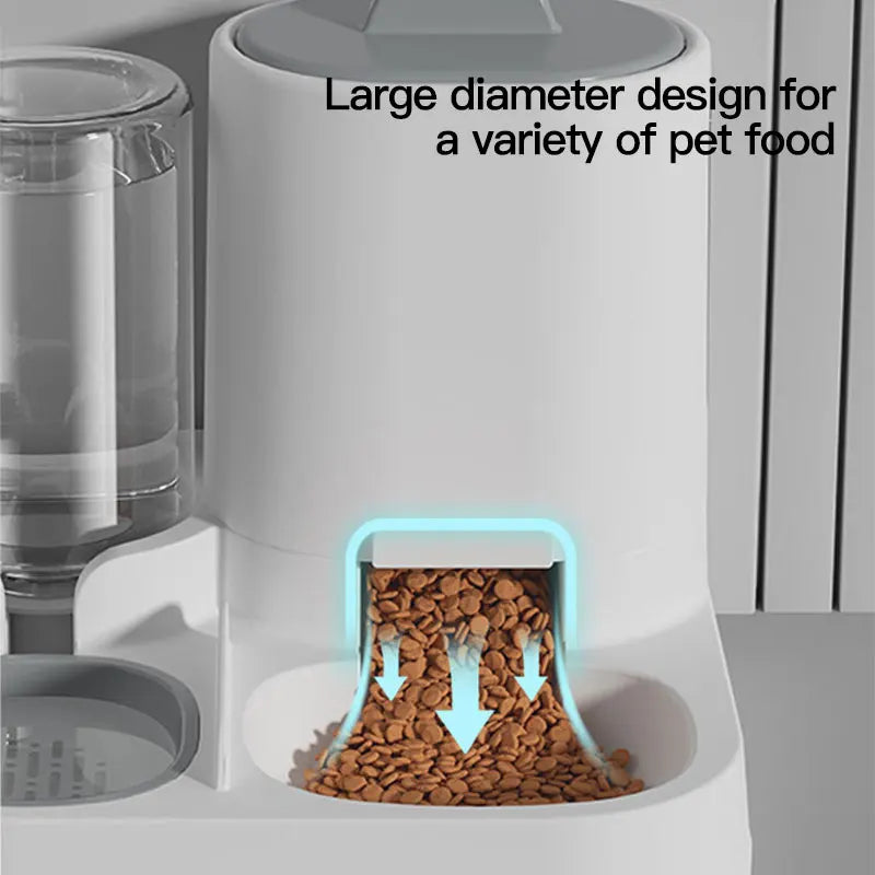 Gravity Cat Feeder & Water Dispenser