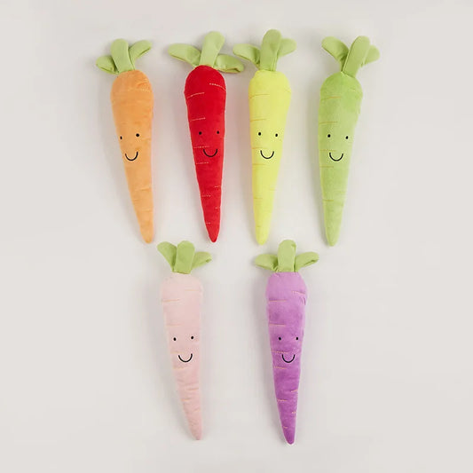 Carrot Shaped Squeak Toy - Plush Chew Toy for Dogs and Cats