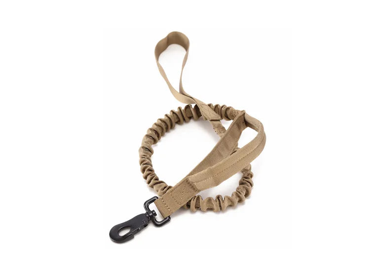 Laisse Tactique Militaire pour Chien - Laisse en Nylon Robuste avec Absorption des Chocs