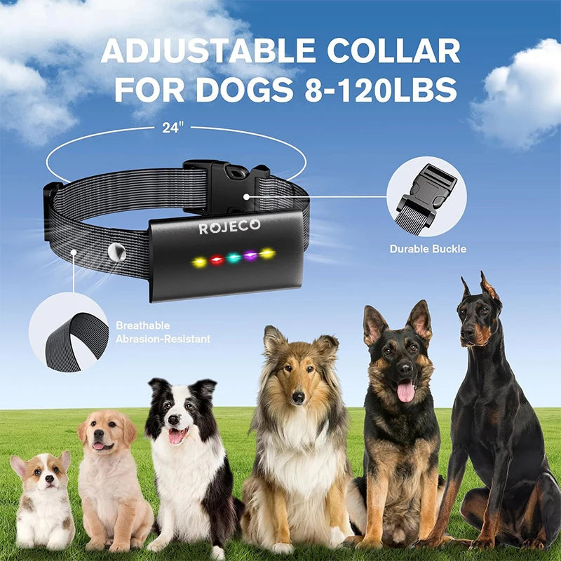 Remote Dog Training Collar — 1600ft Range, IP67 Waterproof & Bark Control