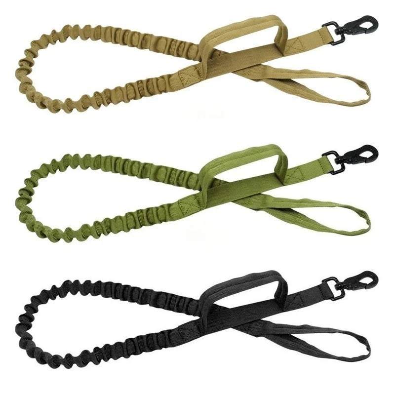Laisse Tactique Militaire pour Chien - Laisse en Nylon Robuste avec Absorption des Chocs
