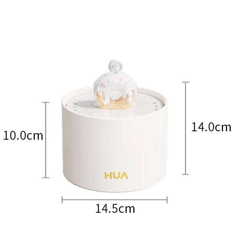 Ceramic Automatic Cat Water Fountain – Silent Circulating Flow with Replaceable Filter