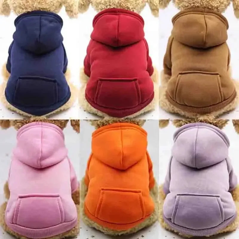 Manteau à capuche en polaire pour chien | Veste sweat chaude d'automne et d'hiver pour petits chiens et chats