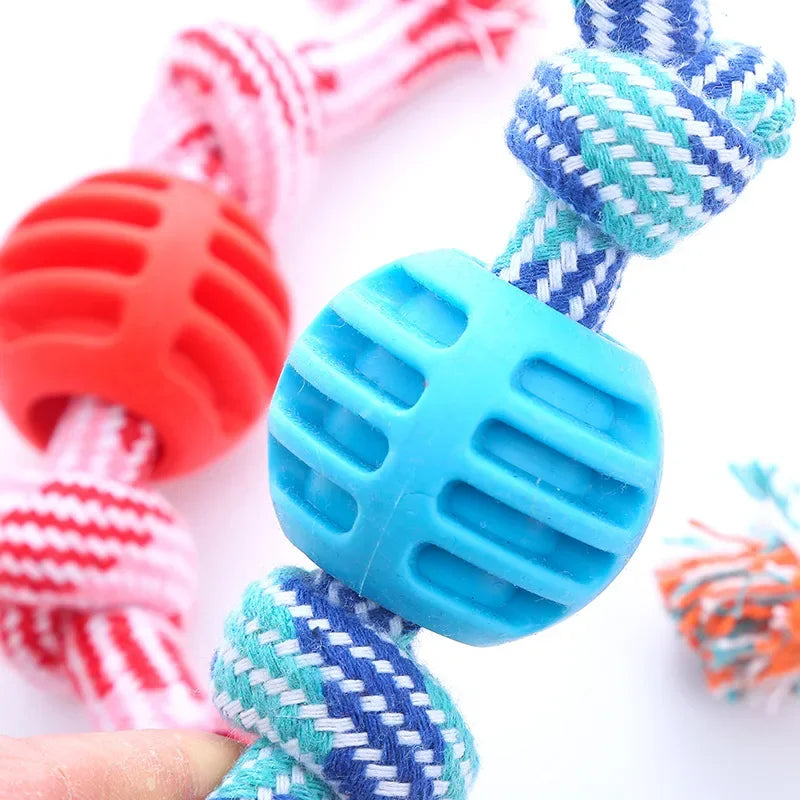 Cotton Rope Ball Dog Toy - Teeth Cleaning