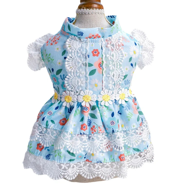Lace Flower Princess Dress for Cats & Small Dogs