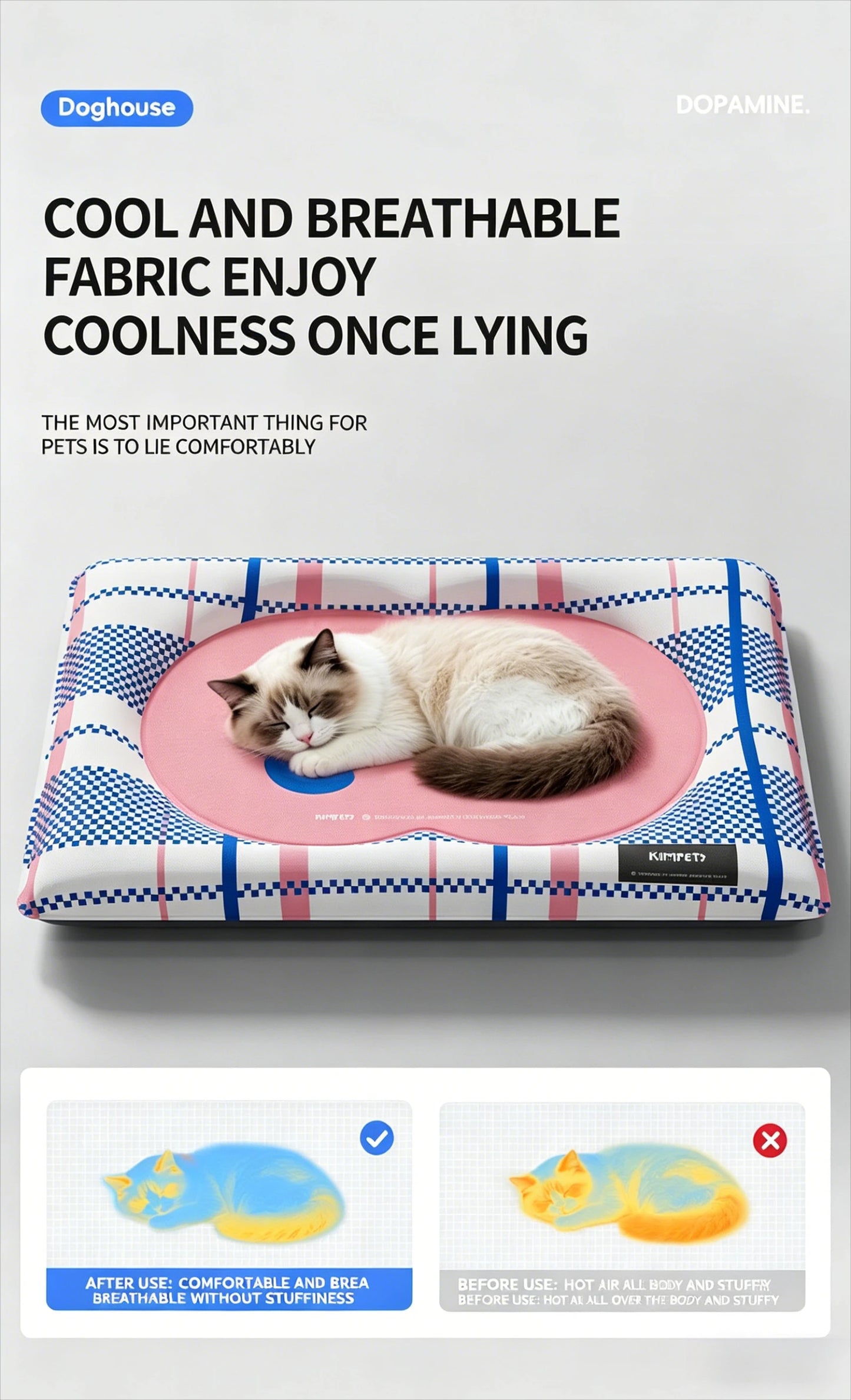 Non-Slip Waterproof Cooling Pad for Dogs & Cats