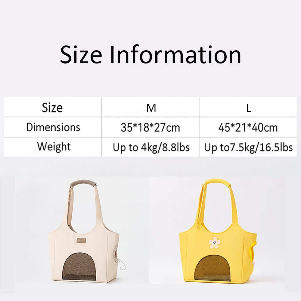 Canvas Pet Carrier Bag for Small Dogs & Cats — Up to 7.5kg