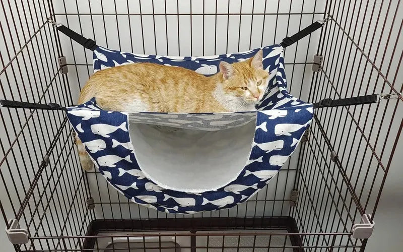 Cat Hammock Bed - Hanging Summer Cage Accessory