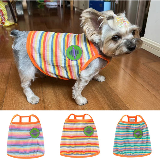 Striped Cooling Vest & Summer Shirt for Small & Medium Dogs & Cats