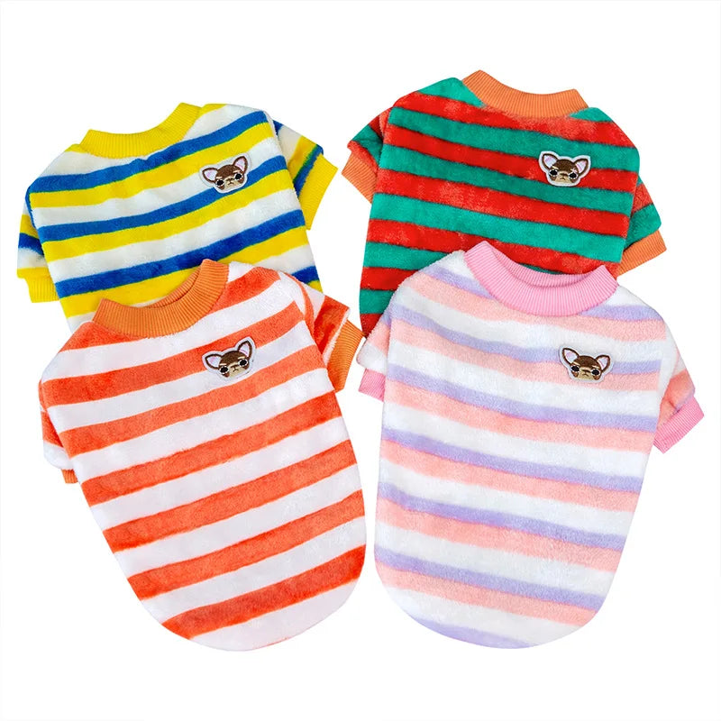 Tenue en molleton doux pour animaux de compagnie