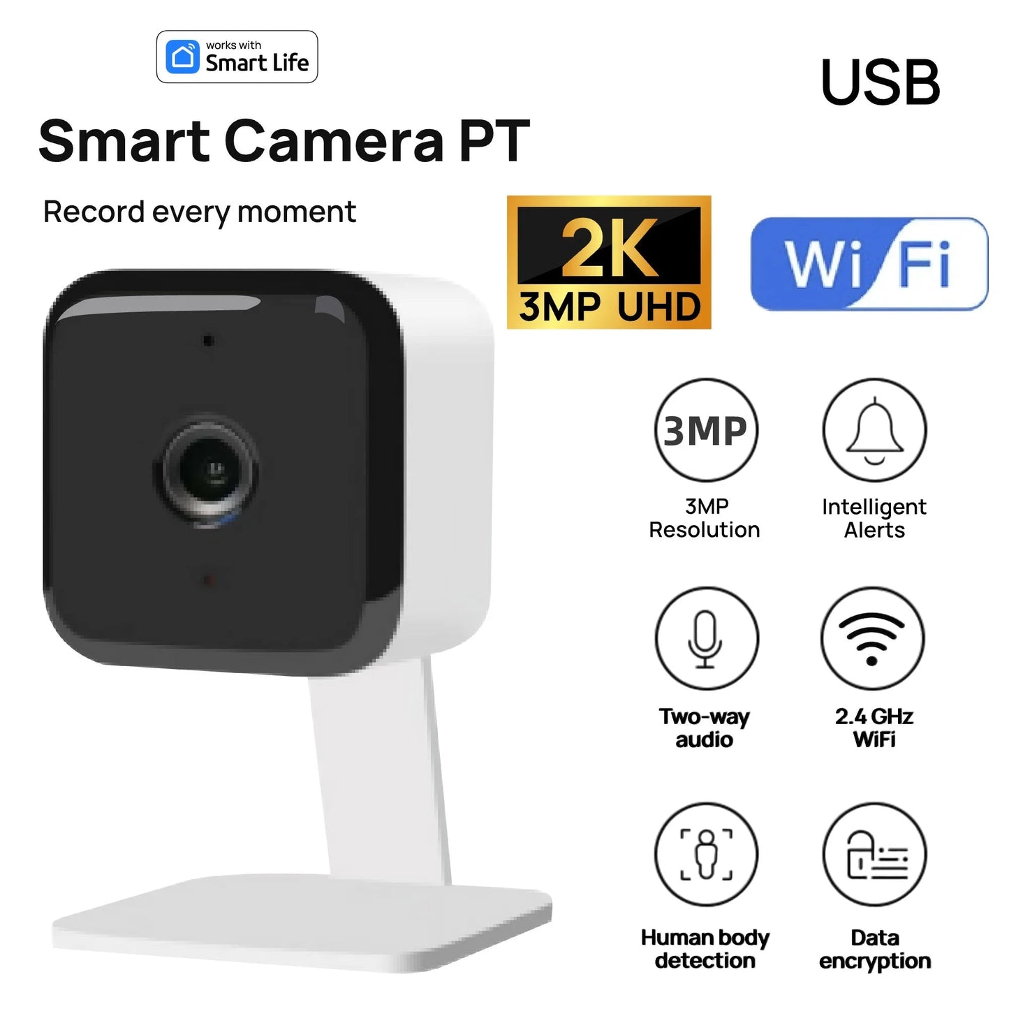 1080p WiFi Indoor Security Camera — Baby, Pet & Home Monitor with Motion Tracking