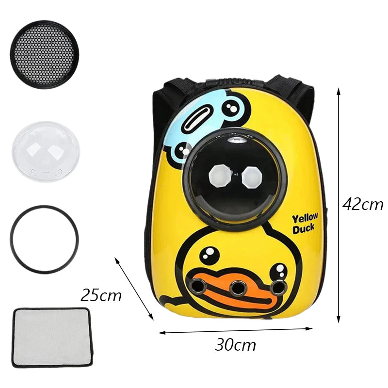 Cartoon Print Breathable Cat Backpack Carrier
