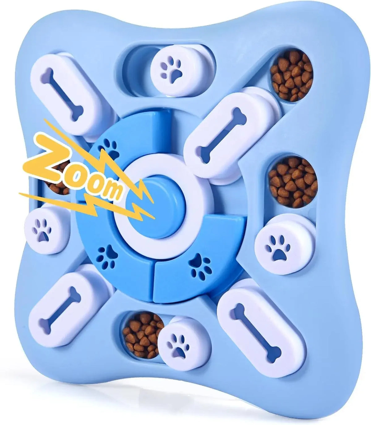 Interactive Dog Treat Puzzle Toy with Squeaker