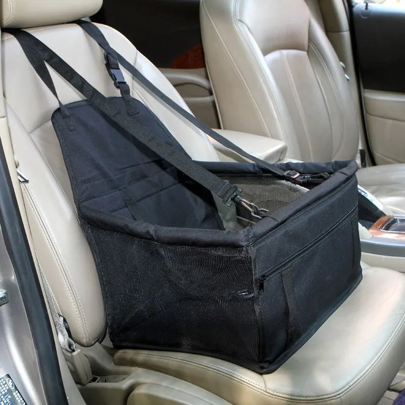 Foldable Dog Car Booster Seat with Safety Belt