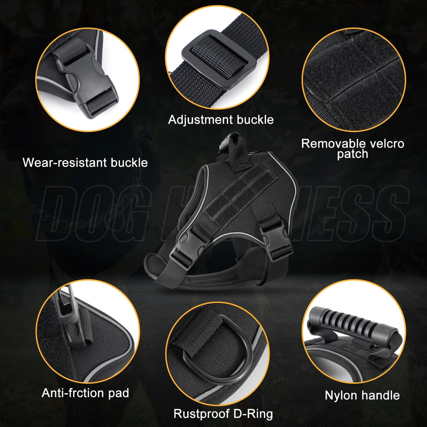 Tactical Dog Harness for Large Dogs