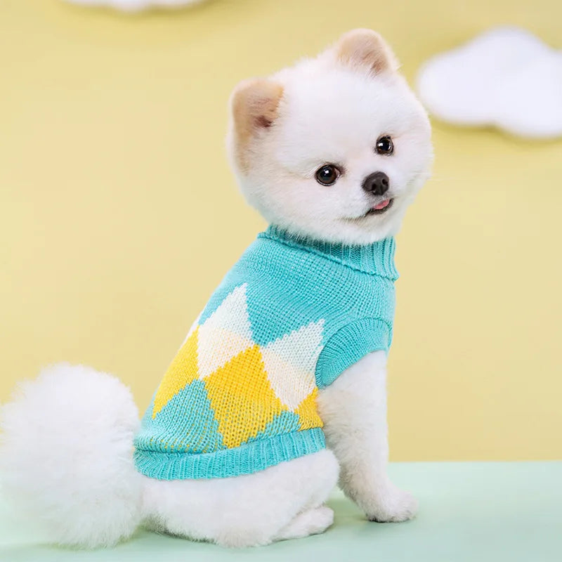Colorful Knit Sweater for Small & Medium Dogs & Cats