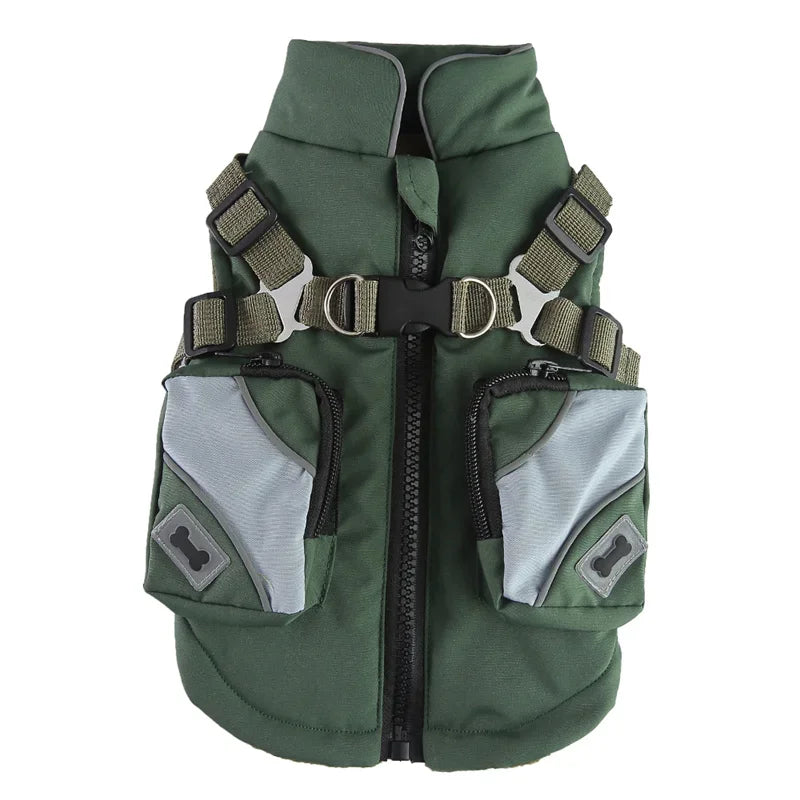 2-in-1 Dog Jacket & Harness with Pocket