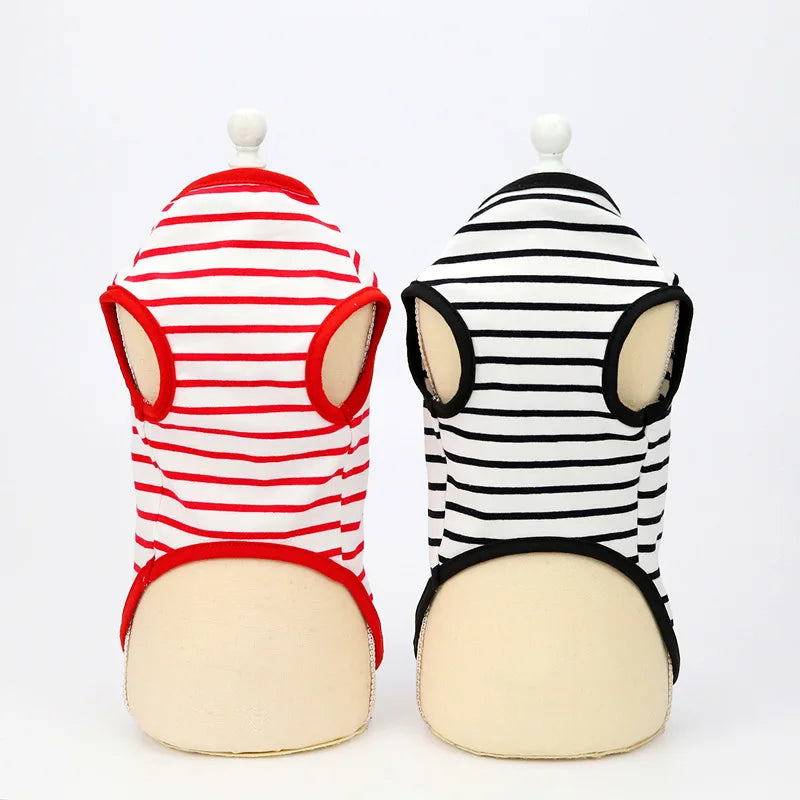 Classic Stripe Sleeveless Vest for Cats & Small Dogs
