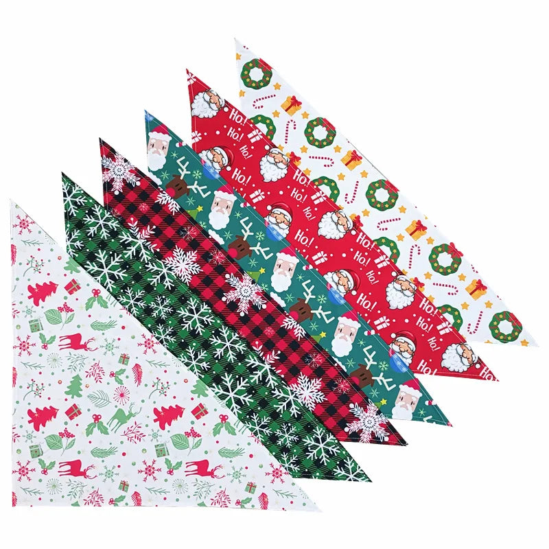 Dog Bandana Collar - Festive Pet Scarf for Small Dogs and Cats