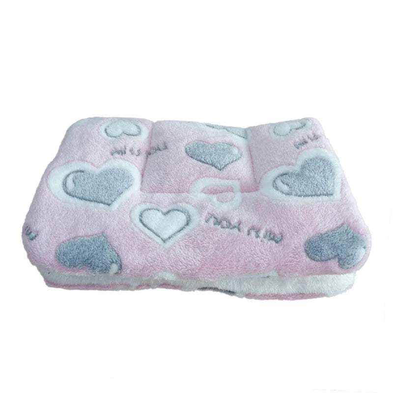 Thickened Fleece Pet Bed Mat – Washable Warm Blanket for Dogs & Cats