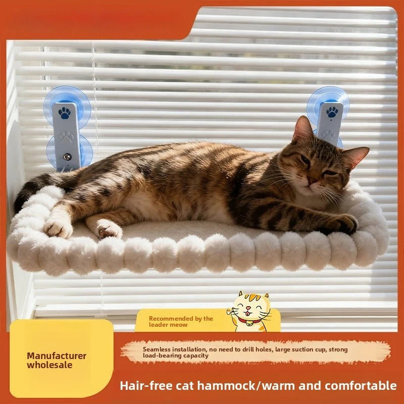 Suction Cup Window Cat Hammock – Wide Hanging Bed