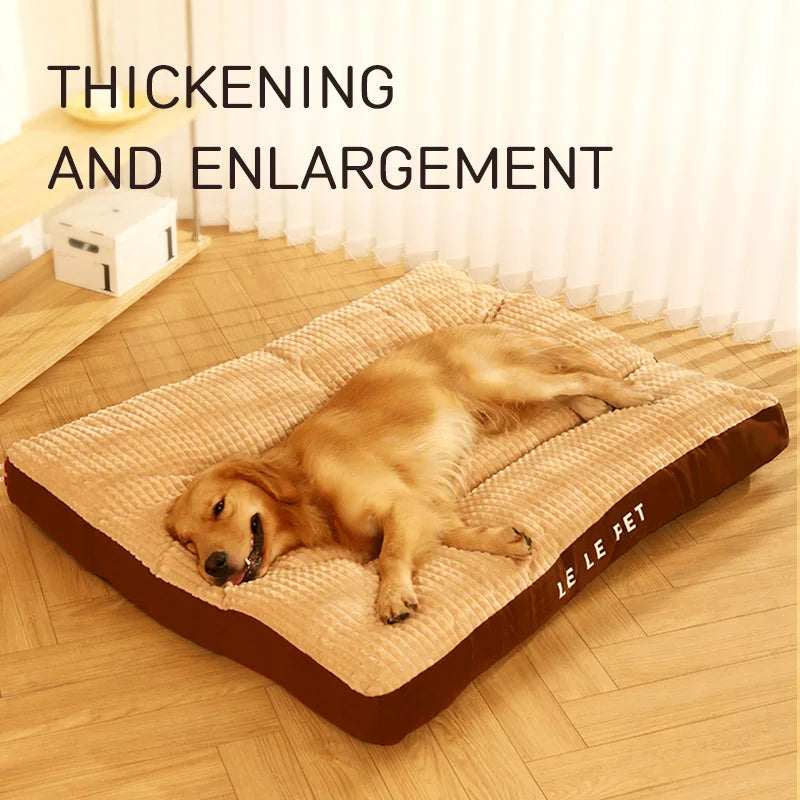 Fleece Dog Bed Mat with Detachable Cushion – Warm Washable Sleeping Pad for Small, Medium & Large Dogs