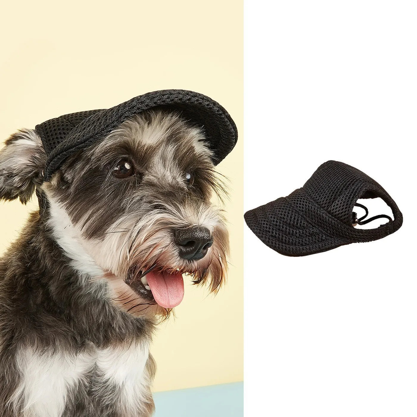 Mesh Dog & Cat Baseball Sun Cap with Ear Holes | Adjustable Outdoor Summer Sunhat for Puppies & Small to Large Dogs