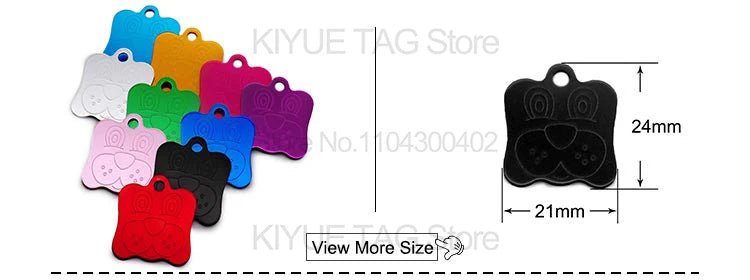 Personalised Aluminium Pet ID Tags – Pack of 100