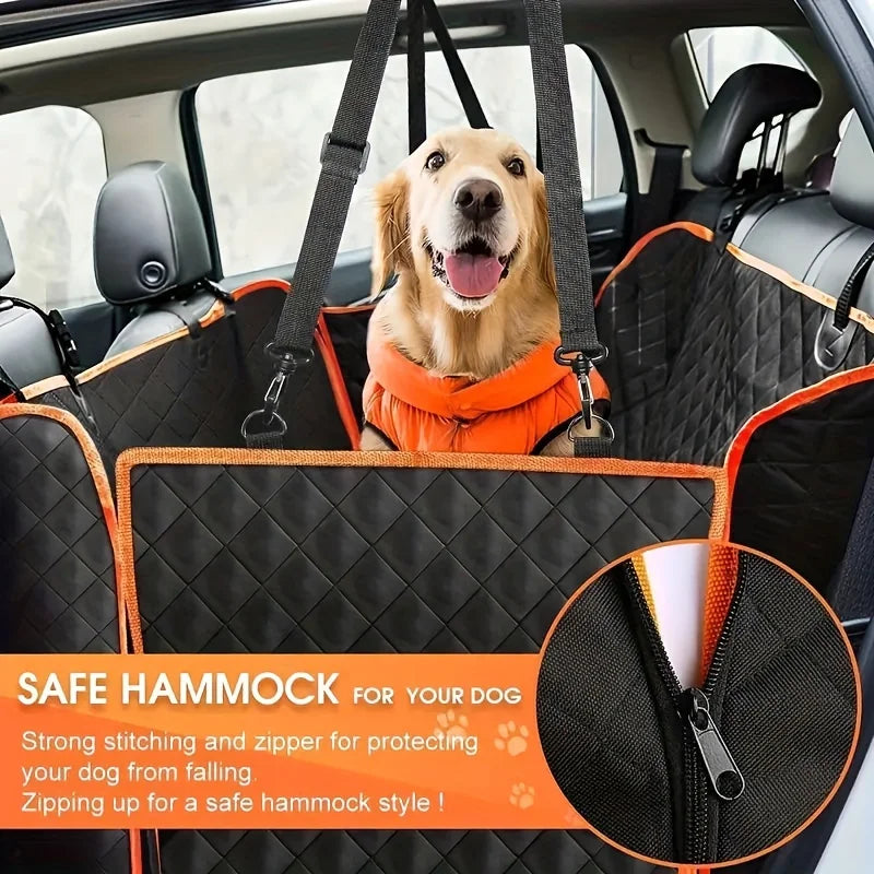 Waterproof Dog Hammock Car Seat Cover | Scratch-Resistant Pet Back Seat Protector