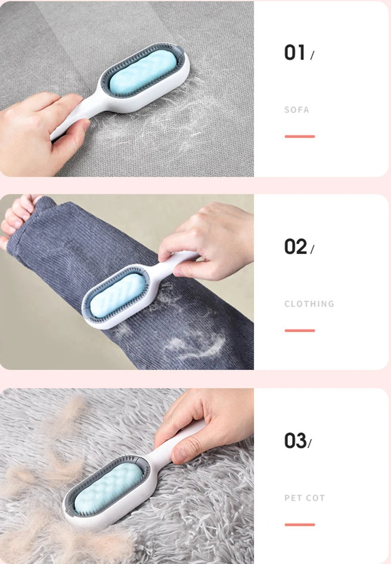 Double-Sided Pet Grooming Brush & Hair Removal Comb