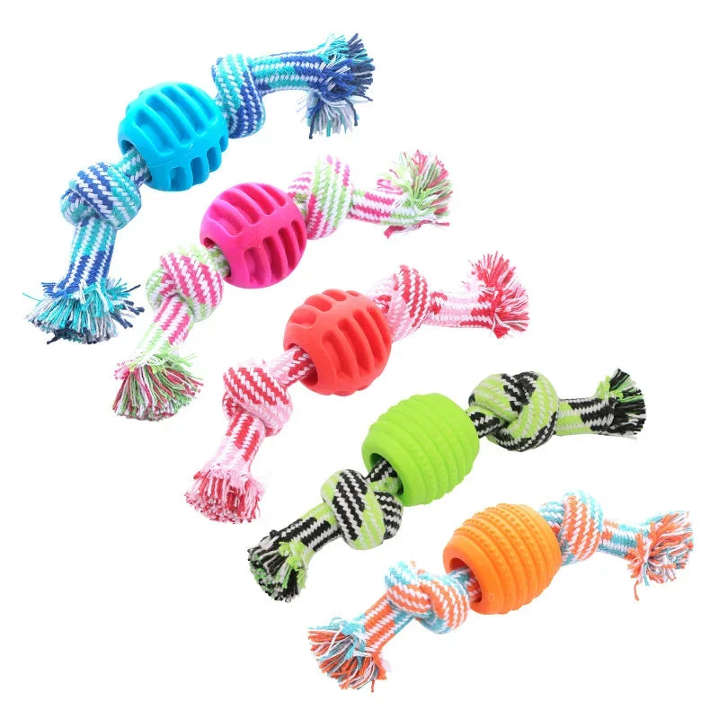 Cotton Rope Ball Dog Toy - Teeth Cleaning