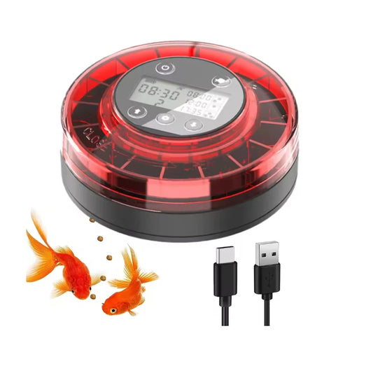 Distributeur Automatique de Nourriture pour Poissons Rechargeable par USB avec Écran LCD et Minuteur