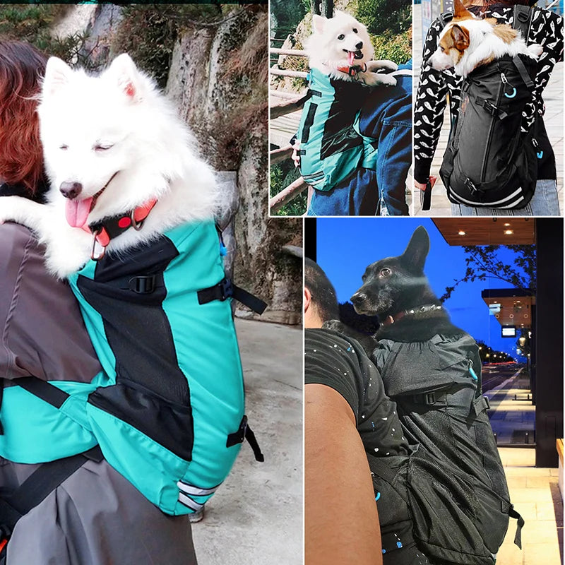 Fashion Waterproof Dog Travel Backpack Thickened Widened Straps Pet Carrier Bags to Be Cozy Eazy for Medium Dogs Corgi Shiba Inu