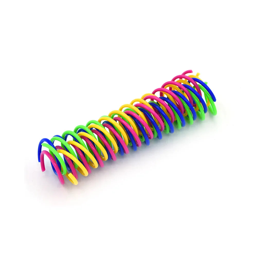 Colourful Spring Cat Toys - 4 Pack