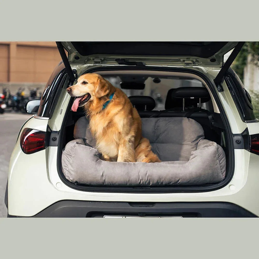 Rear Seat Dog Travel Bed with Removable Cover