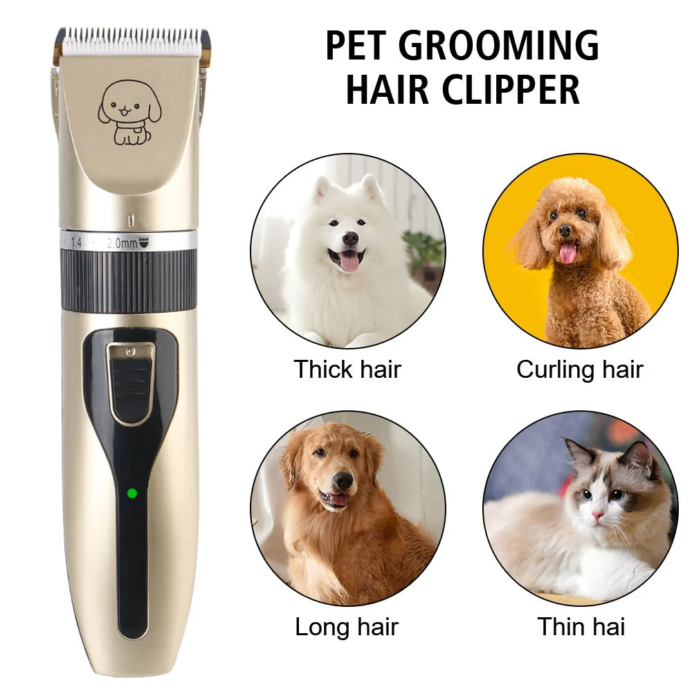 Electric Pet Hair Clipper & Grooming Set