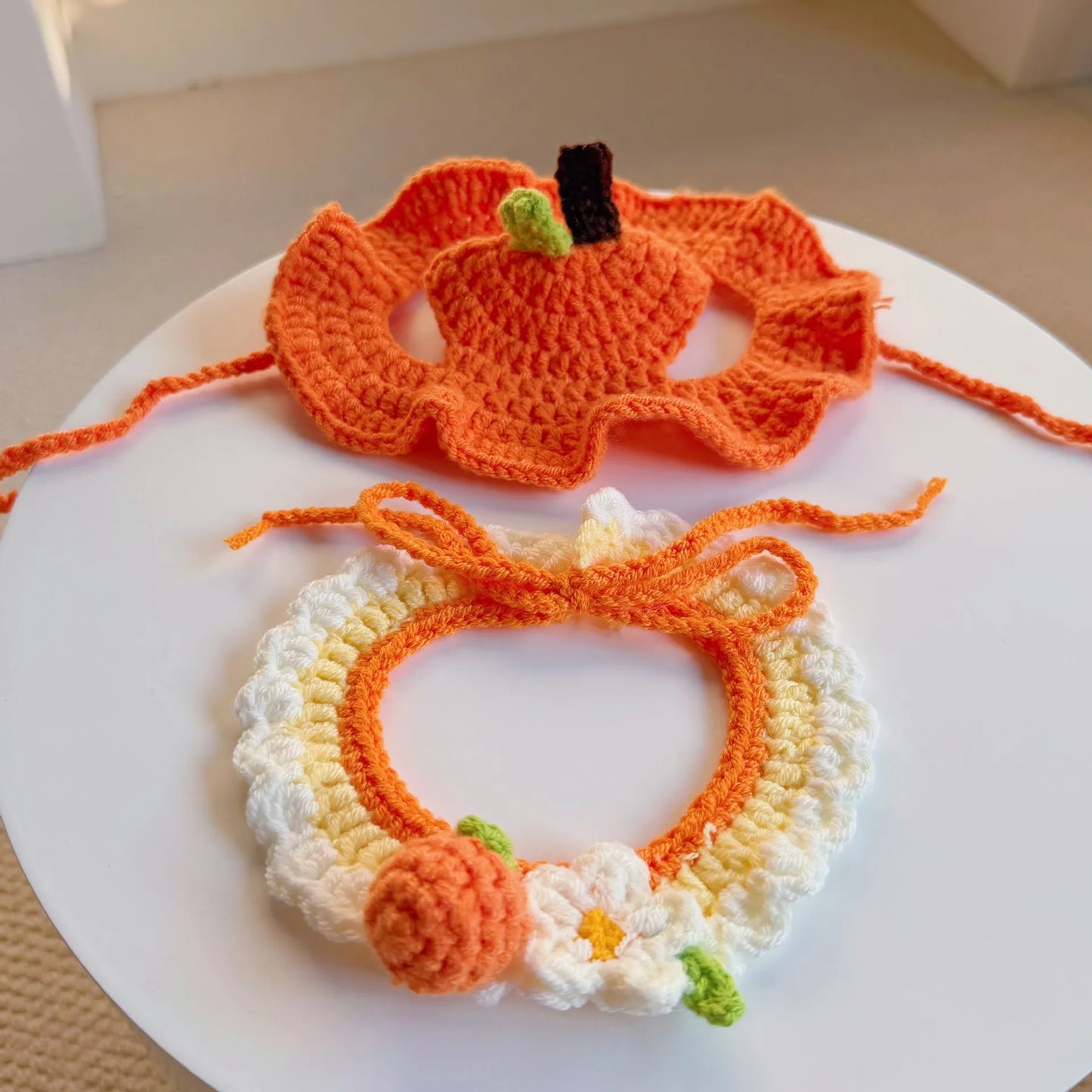 Knitted Hat & Scarf Costume Set for Cats