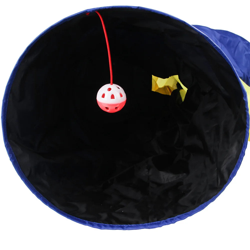 Tunnel pour chat - Tunnel de jeu pliable avec papier bruissant