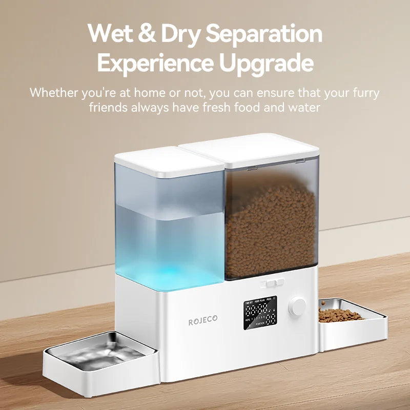 2-in-1 Automatic Pet Feeder & Gravity Water Fountain 8.5L