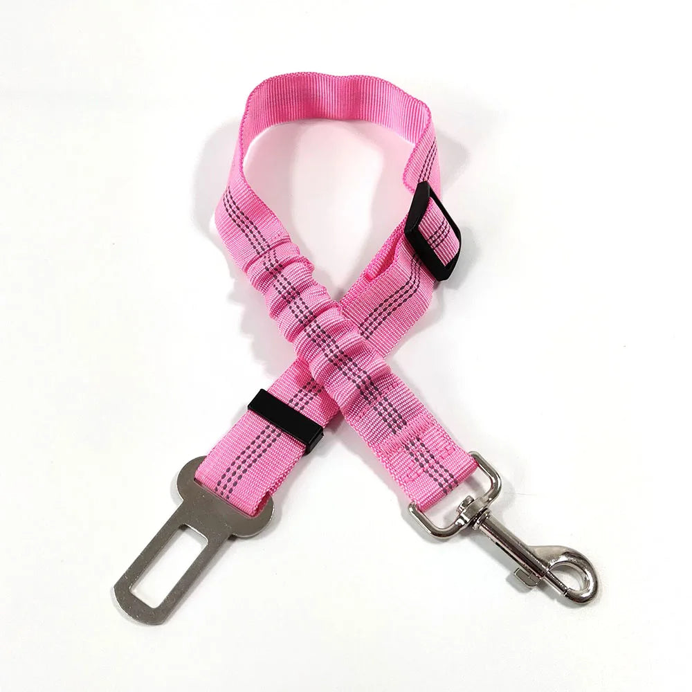 Ceinture de sécurité rétractable pour chien avec bande réfléchissante