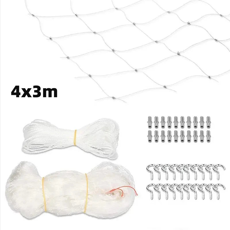 Cat Safety Net for Balconies, Windows & Stairs – Anti-Fall Nylon Mesh