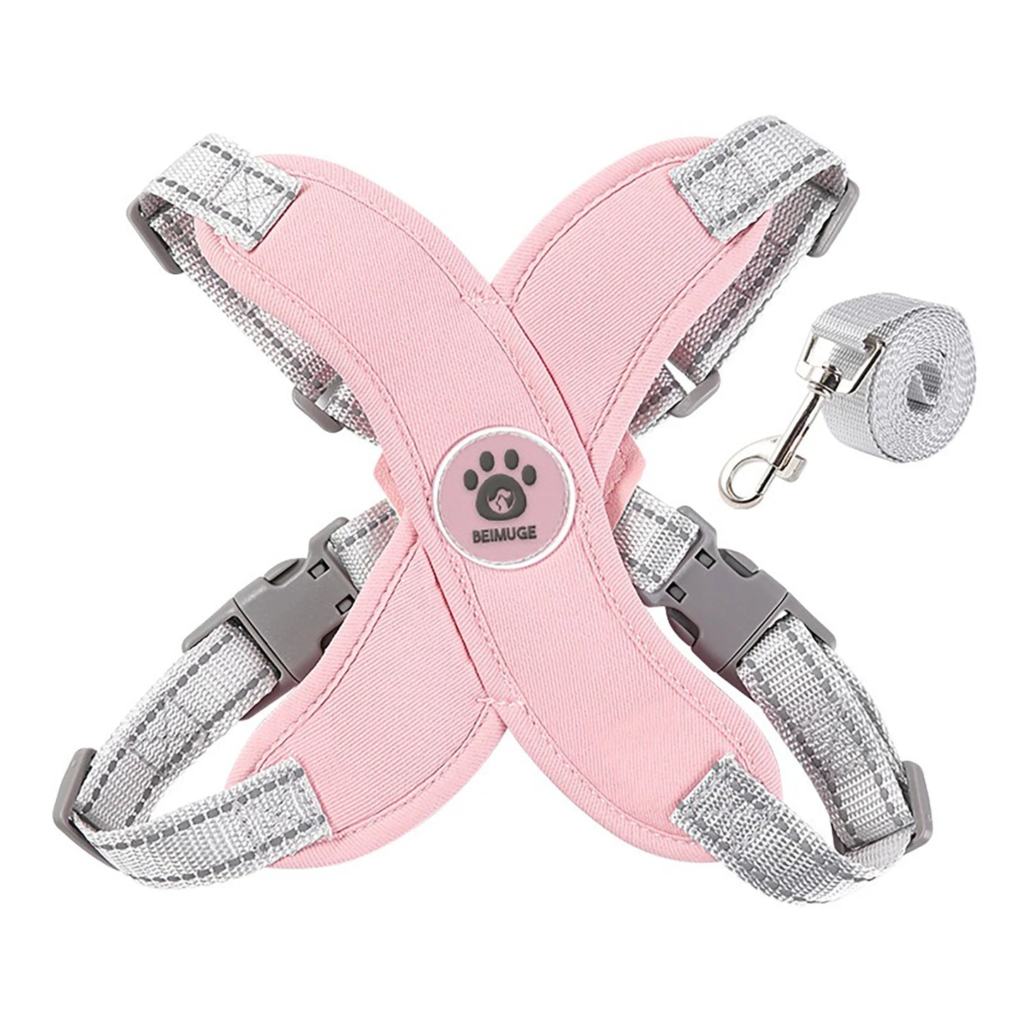 X-Shape Escape-Proof Dog Harness Vest with Leash